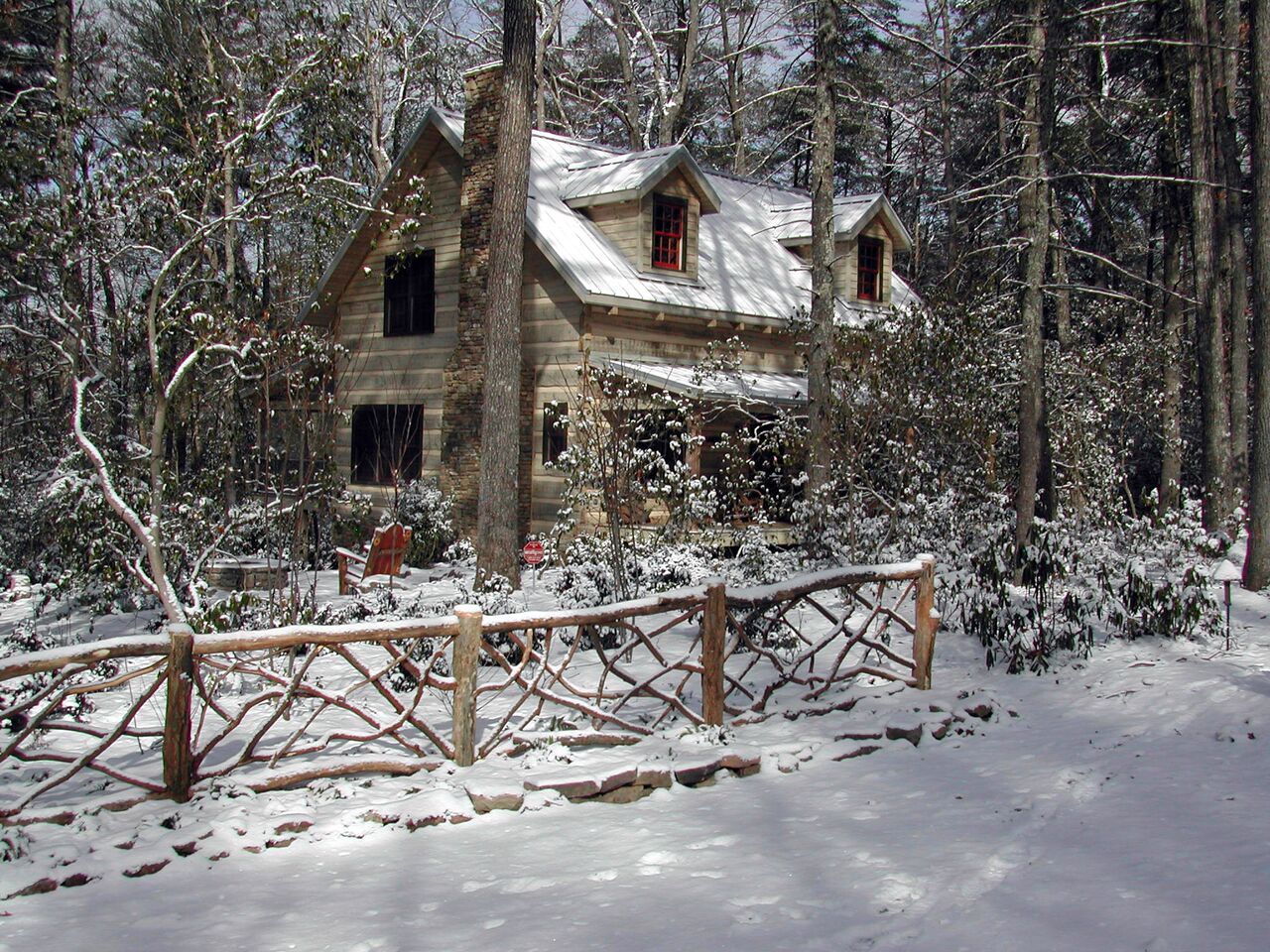 anderson creek winter cabin